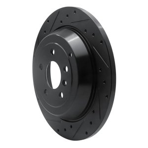 Mercedes-Benz R320 Brake Rotor (1) - Rear Left - R1 Concepts - Drilled & Slotted - Black - `06-`12